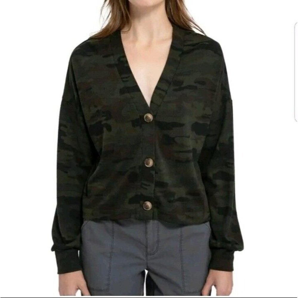 SOCIAL STANDARD by Sanctuary Ladies Daytripper Cardigan Camo XSmall